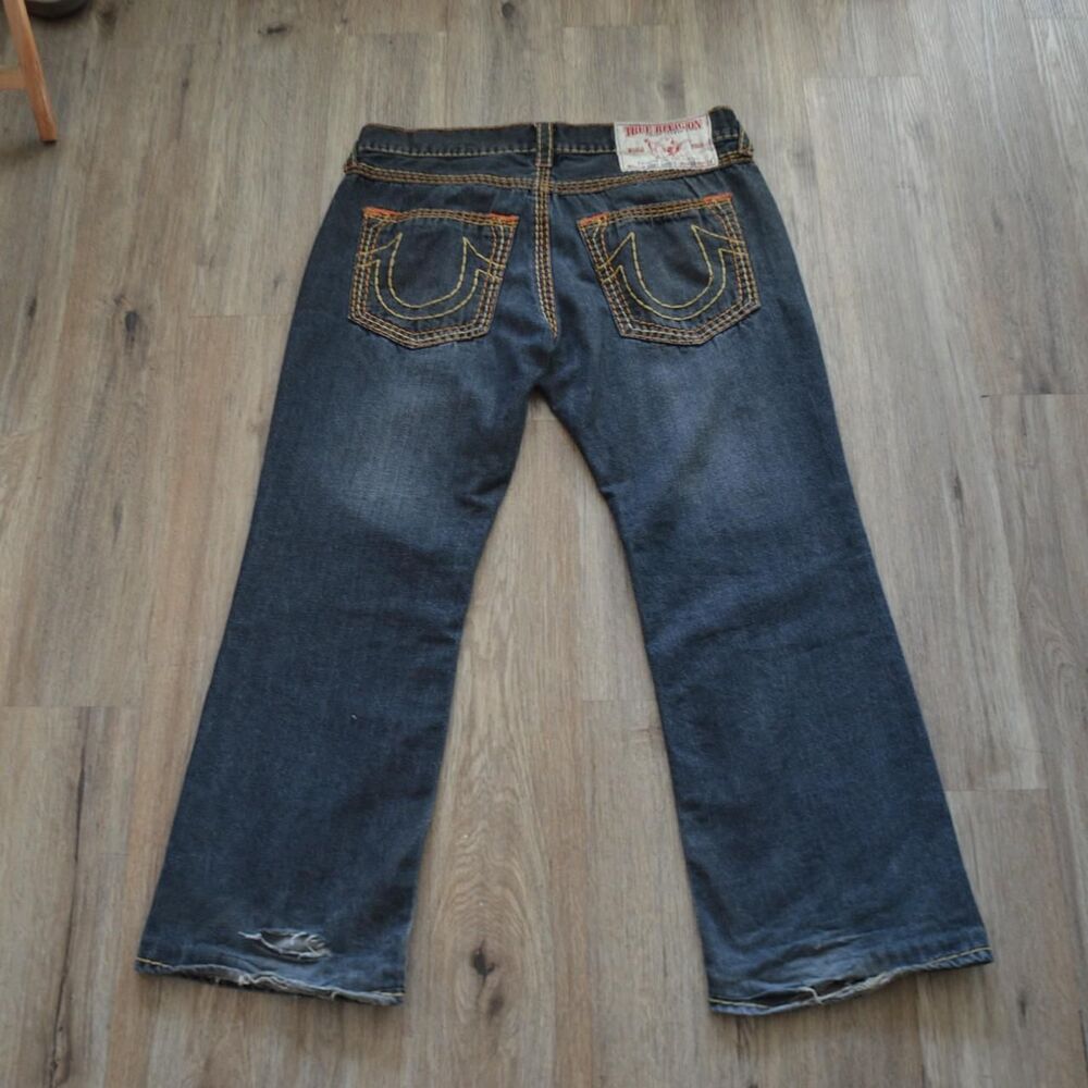 True-religion Men's Grey and Tan Jeans